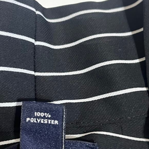 Lands End Black and White Striped Blouse Womens Size Extra Large- EUC - Picture 4 of 7